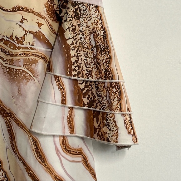 NWT- Unbranded Small Artsy Tunic Mini Dress Abstract Print Artsy Retro Boho - Picture 3 of 13